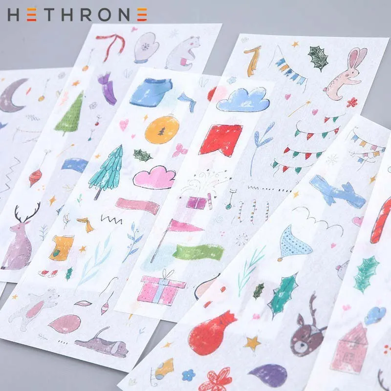 Hethrone Kawaii мультфильм ручной работы дневник стикер для канцелярских товаров