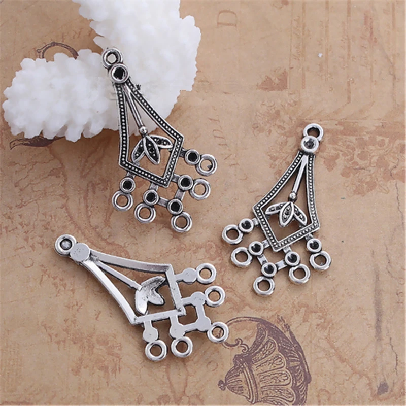 DoreenBeads цинковый сплав цвет серебра лепестка клевера размеры 39 мм x 22 (7/8 дюйма) 2