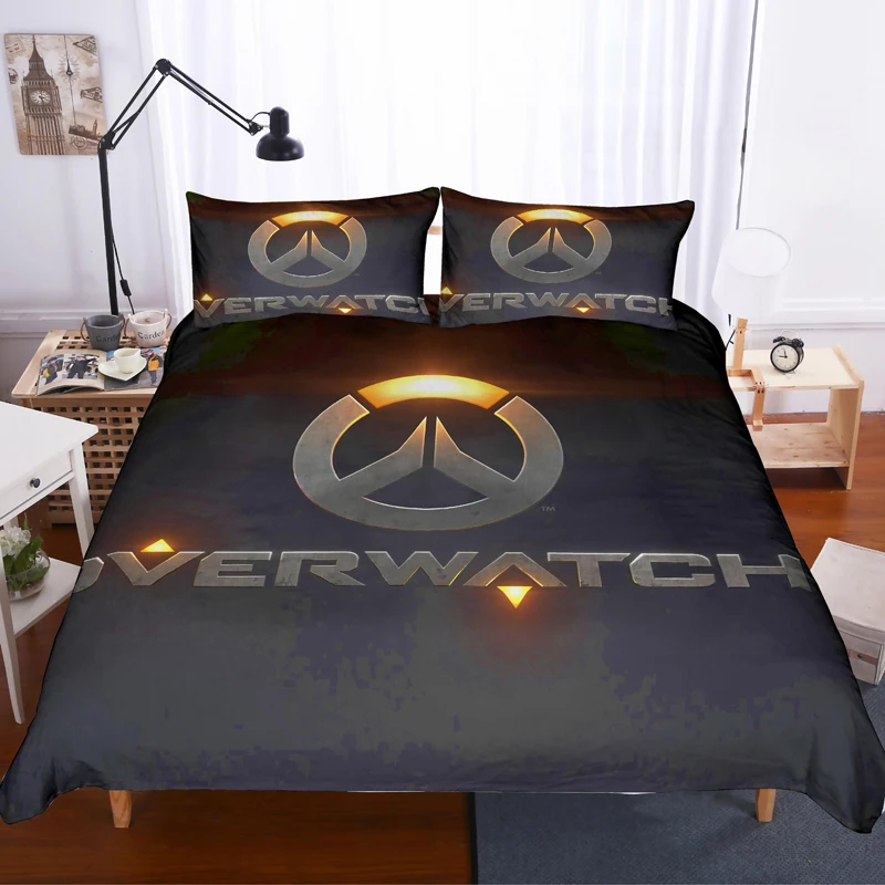 Overwatch 3D комплект постельного белья Детская комната Декор пододеяльники наволочки Overwatch OW Утешитель комплекты постельного белья постельное белье