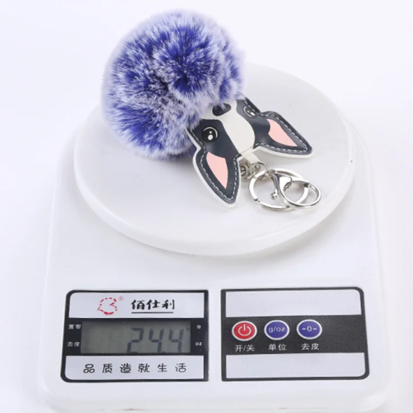 Женский пушистый брелок с помпоном из искусственного меха кролика шармом