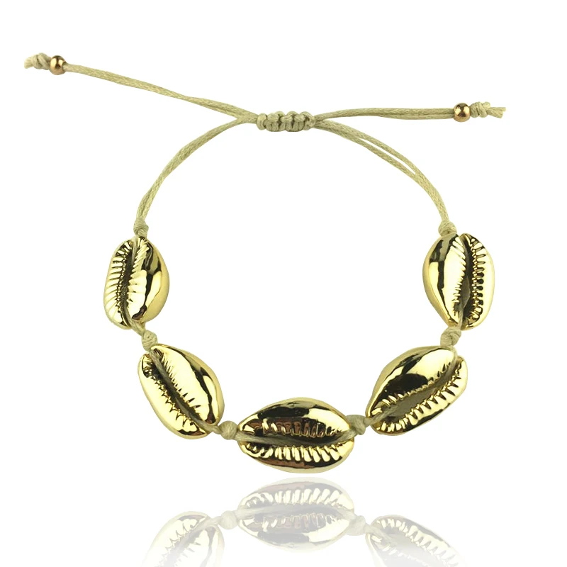 Браслеты Boho PUKA из коровьей ракушки для женщин плетеные вручную веревочные