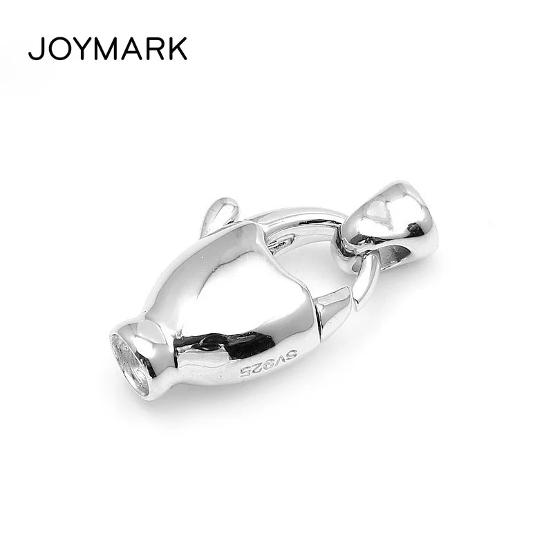 

JOYMARK High Quality Jewelry Findings 925 Sterling Silver Lobster Clasp With End Cap For Pearl Necklace And Bracelet SC-CZ053