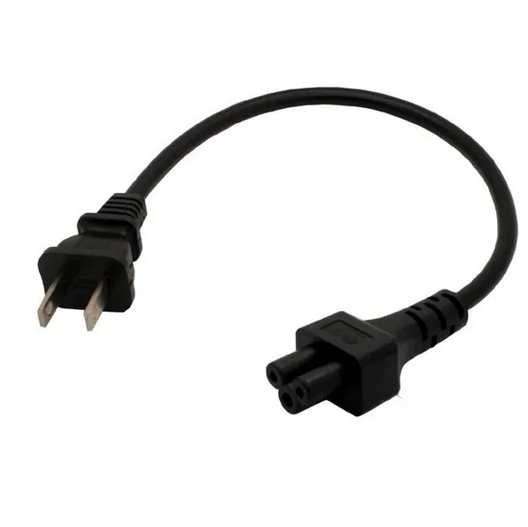 Горячая США UL Канада 2pin папа IEC 320 C5 короткий дорожный шнур питания для ноутбука