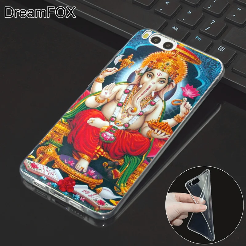 DREAMFOX M229 Ganesha The Hindu God Soft TPU Silicone Case Cover For Xiaomi Mi Note 2 3 4 5 6 8 SE M5 4C 4S 5C 5S 5X 6X A1 Plus |