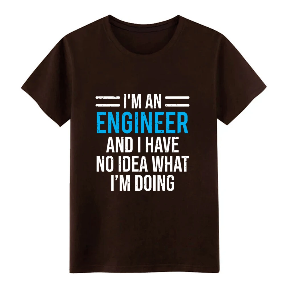 Мужская футболка с надписью I'm An Engineer No Idea Funny Engineering дизайнерская из хлопка