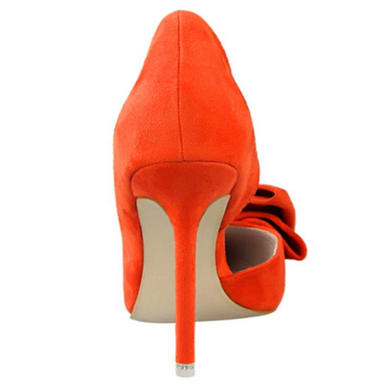 Новое поступление с бантиком бабочкой туфли на высоком тонком каблуке зауженным