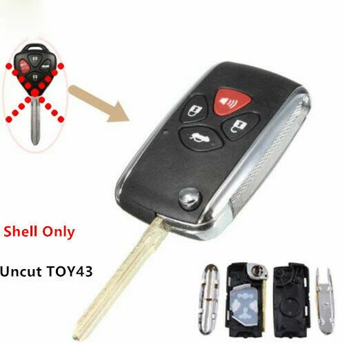 Модифицированный чехол KEYECU для TOYOTA Camry RAV4 Corolla Yaris с 4 кнопками | Автомобили и