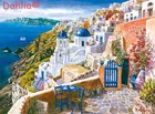 Эгейский морской пейзаж, море, изысканная художественная вышивка, сделай сам, Набор для вышивки крестиком, 14CT, без печати, домашний декор, ручная работа