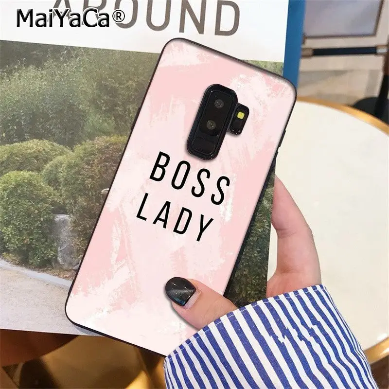 A16 Мягкий чехол для телефона MaiYaCa Girl Boss Like A Boss из ТПУ для samsung S9 S9 plus S5 S6 S6edge S6plus S7 S7edge S8 S8plus - Цвет: A16