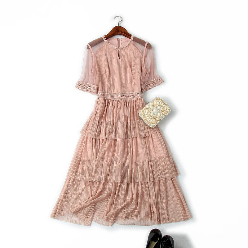 Новинка 2019 года весеннее элегантное кружевное платье для девочек милое вечерние