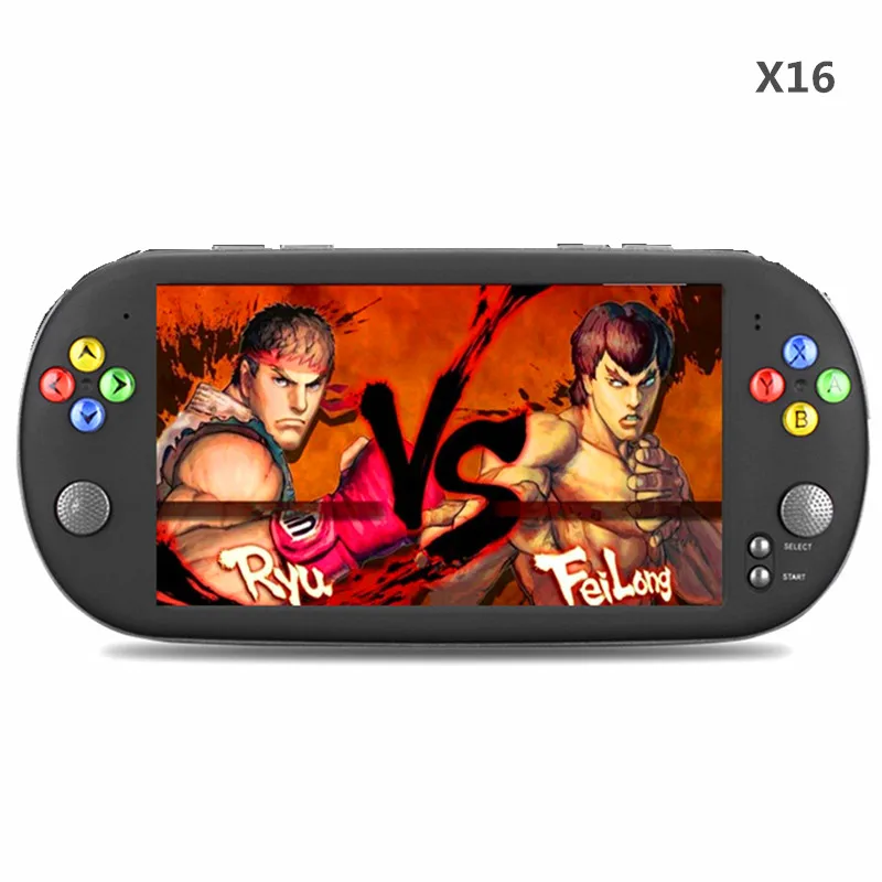 Powkiddy X16 портативный игровой плеер 8G/16G ROM 7 0 дюймов Sreen Ретро Ручной консоли двойной