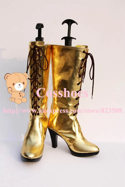 

Custom made Deep Gold Luka Shoes from vocaloid Cosplay