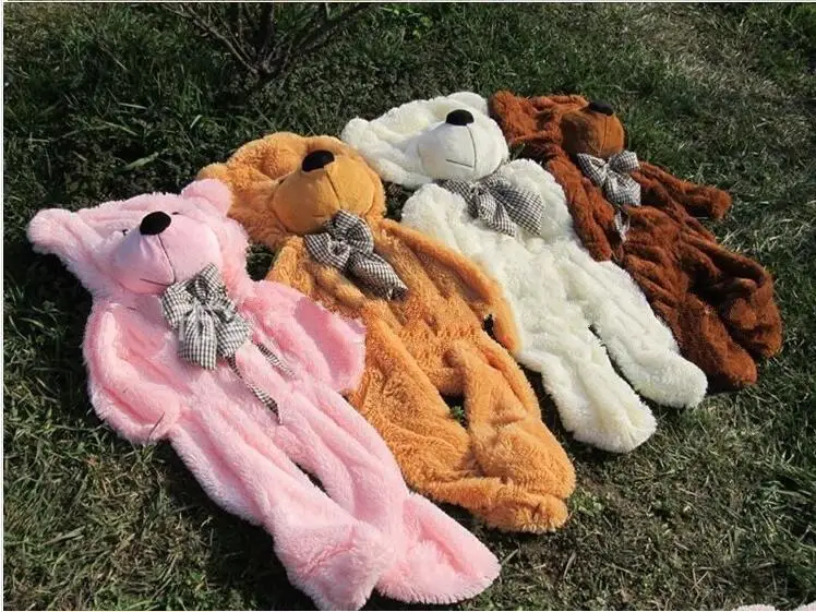 Прямая поставка 80 см полуготовый плюшевый мишка шкуры пальто Бесплатная