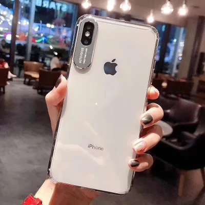1 Прозрачный металлический чехол для телефона iPhone 7, 8, 6, 6s plus, 11 PRO, xs max, x, xr, чехол, четыре угла, защита, Мягкий силикон, TPU - Цвет: 1