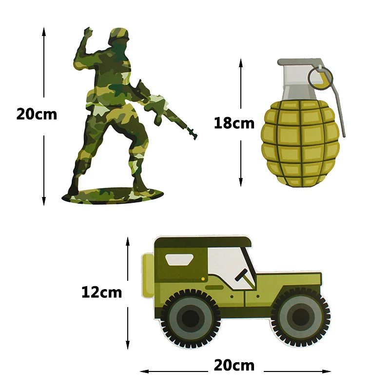 20 шт. классический камуфляж армейский Военный фото стенд реквизит комплект