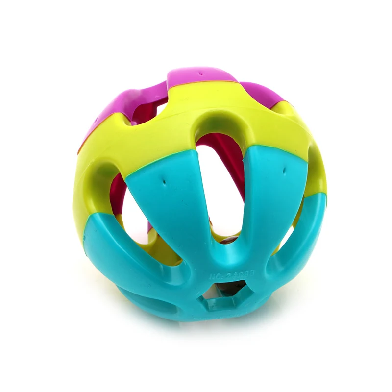Pet Dog Puppy Jingle Bell Ring пластиковый шар круглый рулон для игры жевательная игрушка