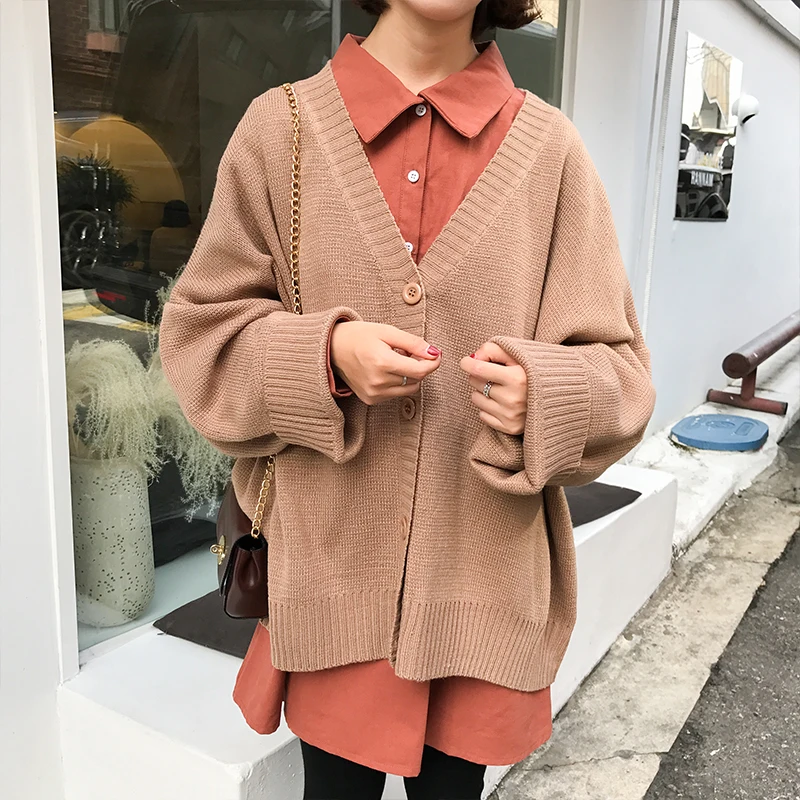Свитера Женская одежда 2019 harajuku Корейский осень зима мода Ретро Милая ленивая
