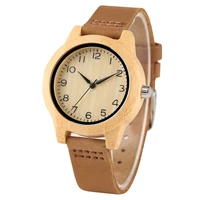 elegant womens bracelet watches bamboo wooden ladies watches soft leather band women wrist watch simple casual female gifts