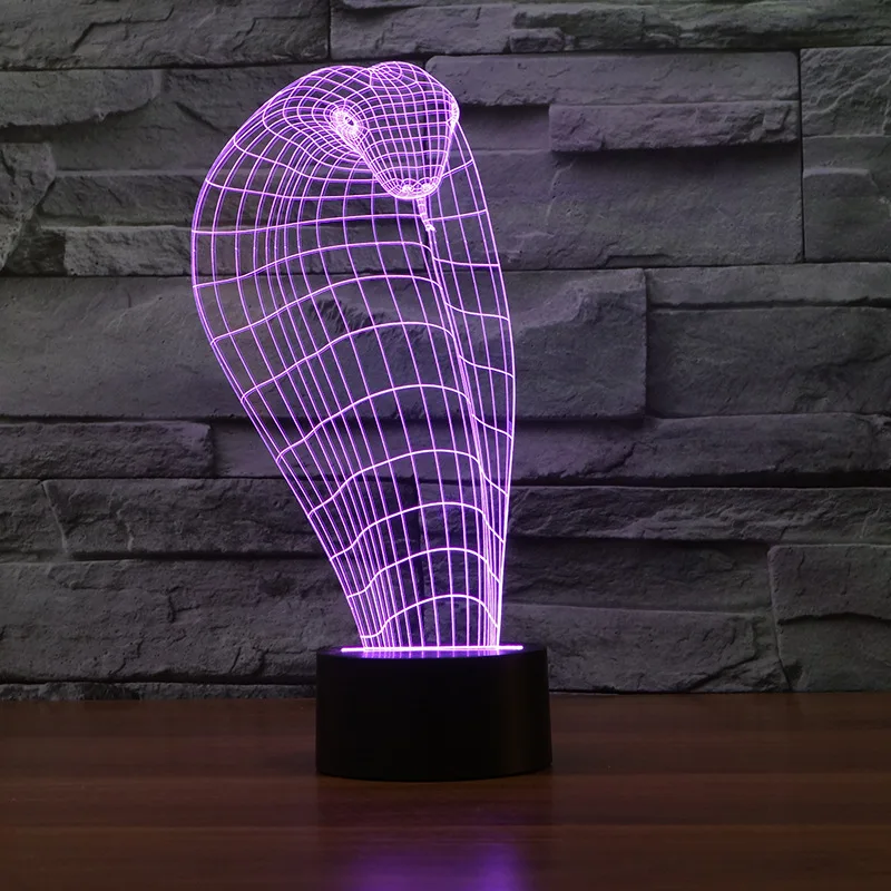 Подарочные электронные товары креативная светодиодная 3d лампа цветной