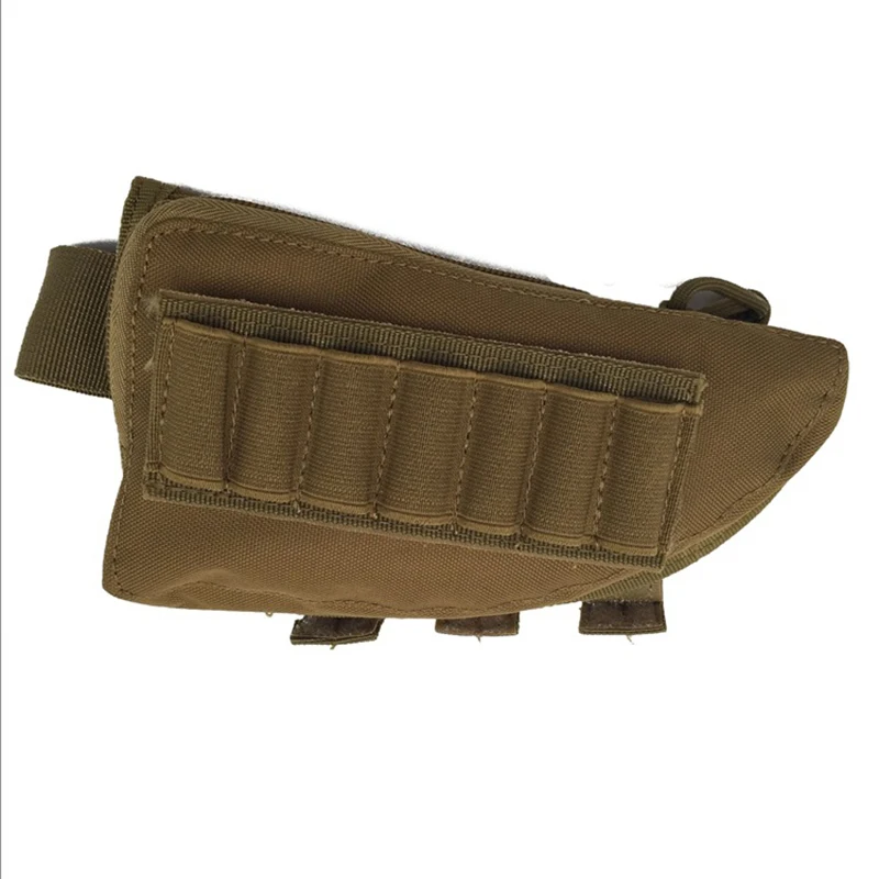 

600D NylonTactical Buttstock Shotgun Rifle Stock Ammo Portable Pouch Shell Cartridge Holder Pouch Cheek Leather Pad for Hunting