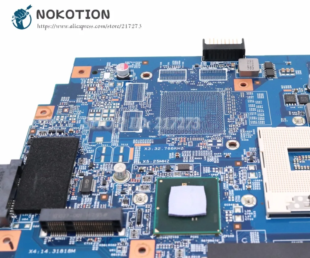 NOKOTION материнская плата для ноутбука acer aspire 7741 7741Z 7741G 7741ZG основная плата MBPT501001 48.4HN01.01M HM55 DDR3 Бесплатный процессор