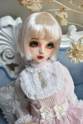 Allaosify BJD волос 1/3 1/4 1/6 1/8 BJD backband платье BJD джинсовая юбка BJD, одежда на каждый день, подскажите купить - Цвет: Белый