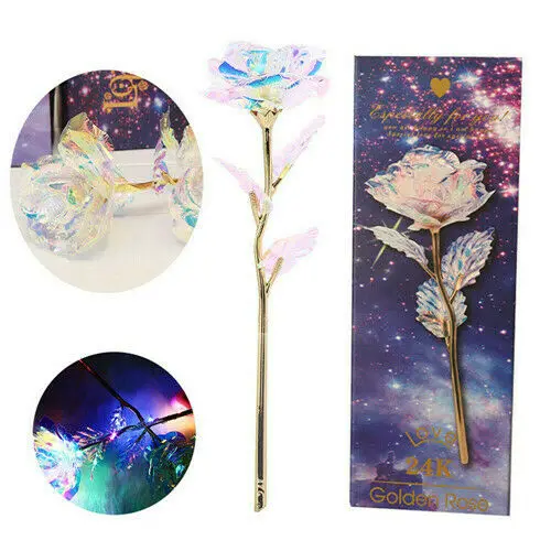 Романтическая роза для влюбленных Galaxy Rose с кристаллами в подарочной