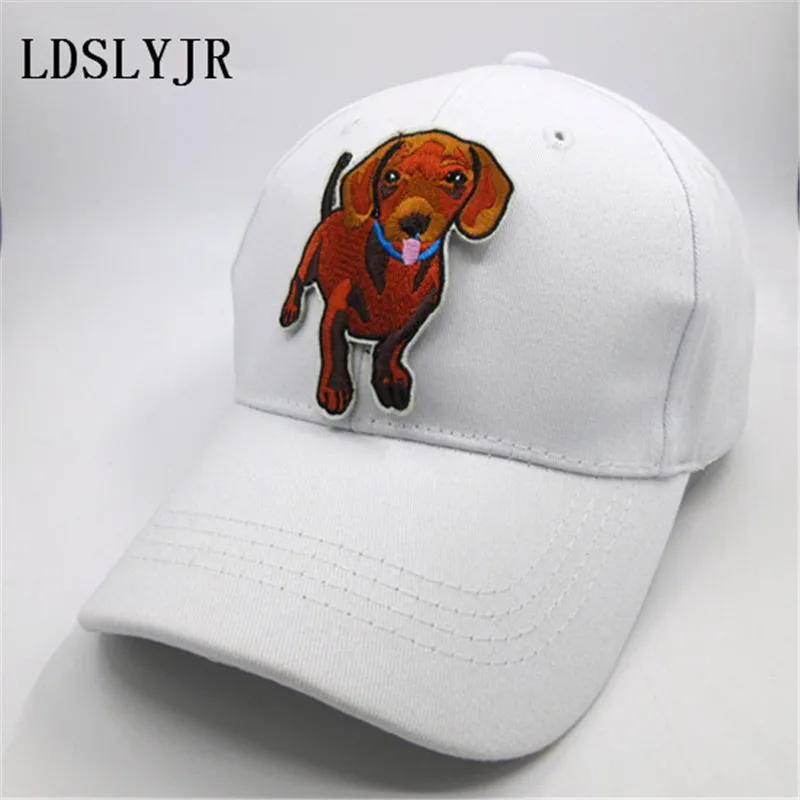 Ldslyjr хлопок коричневая собака Вышивка Регулируемая Бейсбол Cap Мальчики Девочки Hat