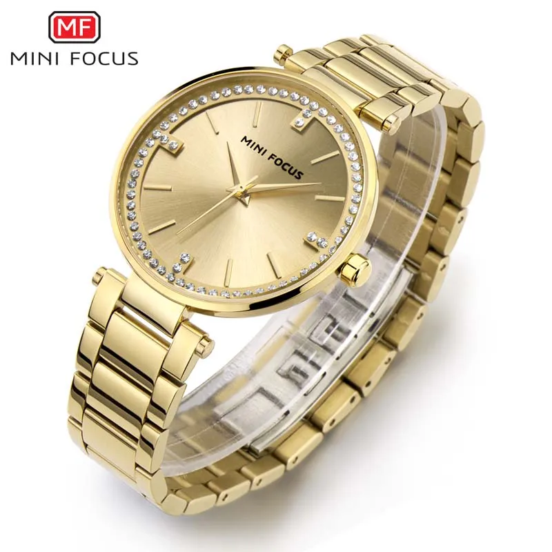 

Watches women fashion watch MINI FOCUS luxury brand Quartz Watch lady Diamond Stainless Steel Watches Relogio Feminino Clock