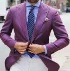 2017 новейший дизайн пальто и брюк, фиолетовый мужской костюм, повседневный облегающий костюм из 2 предметов, смокинг, вечерние костюмы на заказ для выпускного, мужской пиджак и брюки