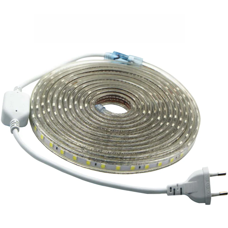11 м/12 м 15 м/16 20 5050 Светодиодные ленты 220 В 60led Водонепроницаемый сад Гостиная гибкие