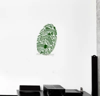 fingerprint chip computer vinyl wall decal geek security it wall sticker office art wall tattoo mural interior design wall la584