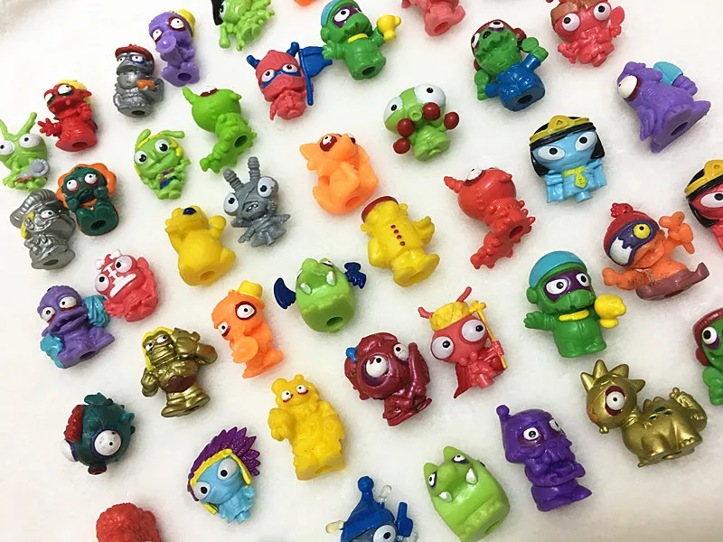 25-200 Pcs/lot Zomlings Superzings Anime Trash Dolls Action Figures 3CM Rubber Model Toy Kids Playing Animal Garbage Doll Gift | Игрушки и