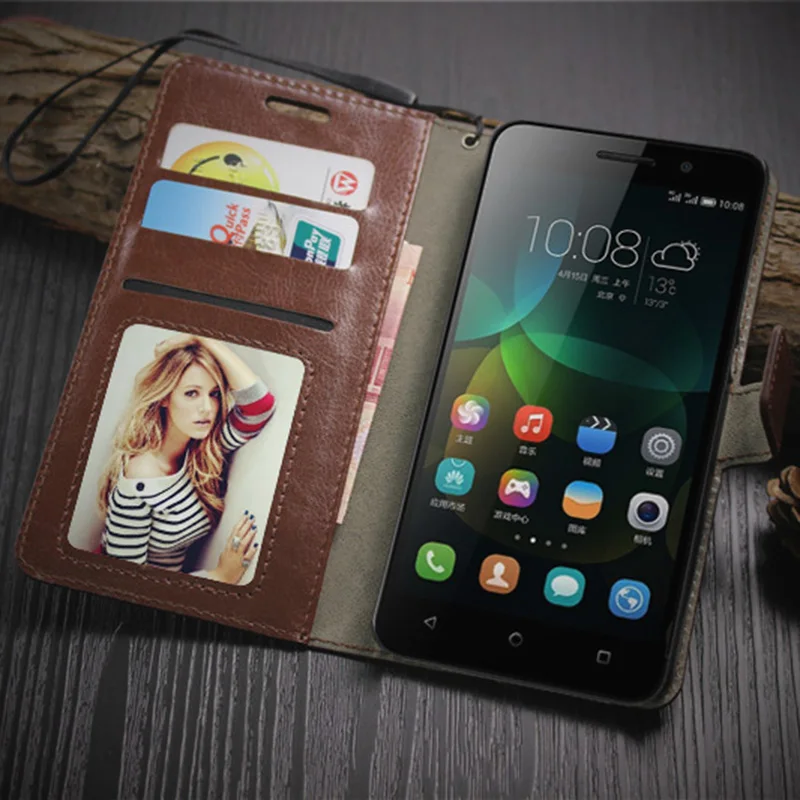 на Huawei Honor 4X чехол для фото рамки кожаный книги Стиль кошелек Роскошные сумки карт