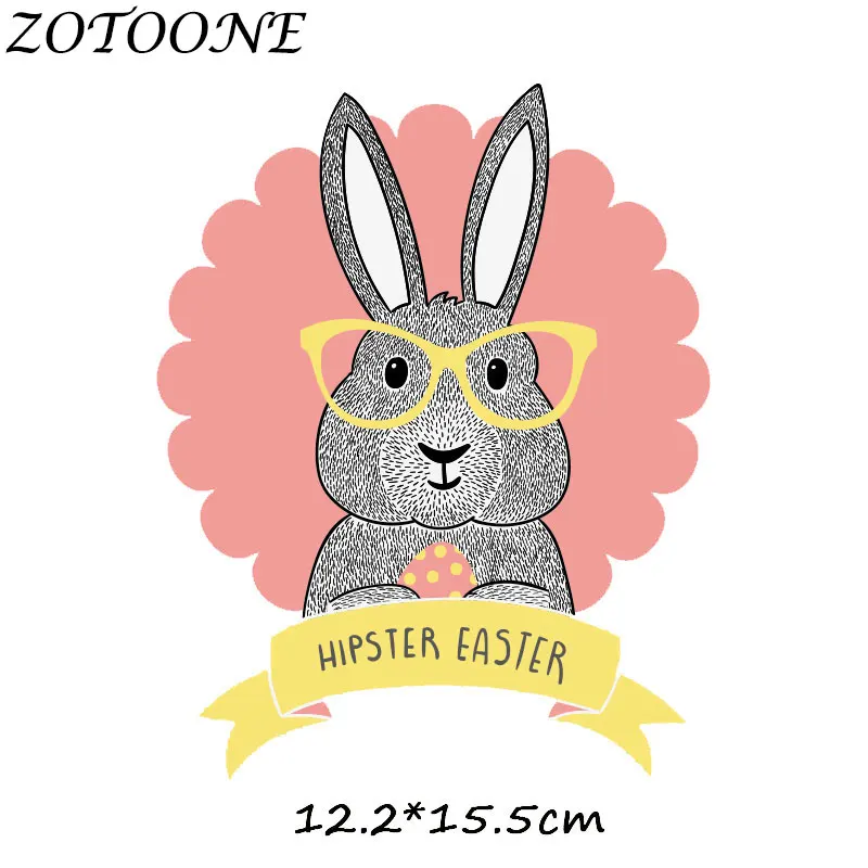 Термотрансферные нашивки ZOTOONE сделай сам для одежды наклейки в виде яйца кролика
