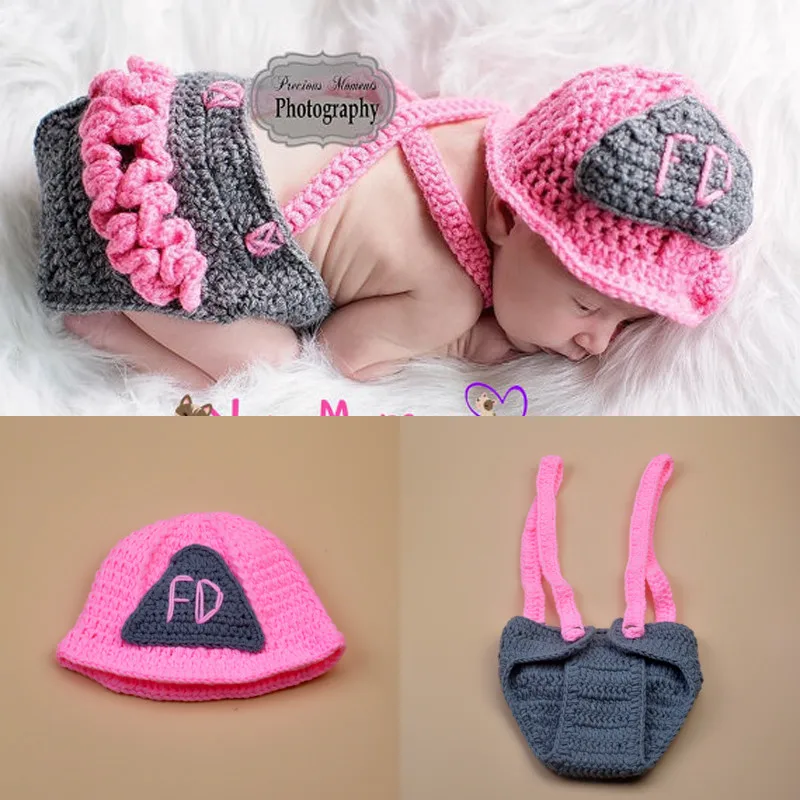 Новинка вязаные крючком Детские фотографии реквизит трикотажные наряды для