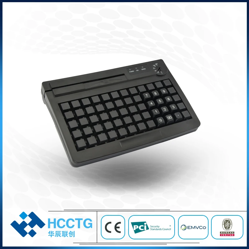 PS/2 + USB двухинтерфейсная мембрана 60 клавиш программирования POS клавиатуры с MSR