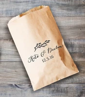 custom personalized cake wedding bridal baby shower kraft paper bakery cookie desserts gifts favors bags popcorn bag stamp