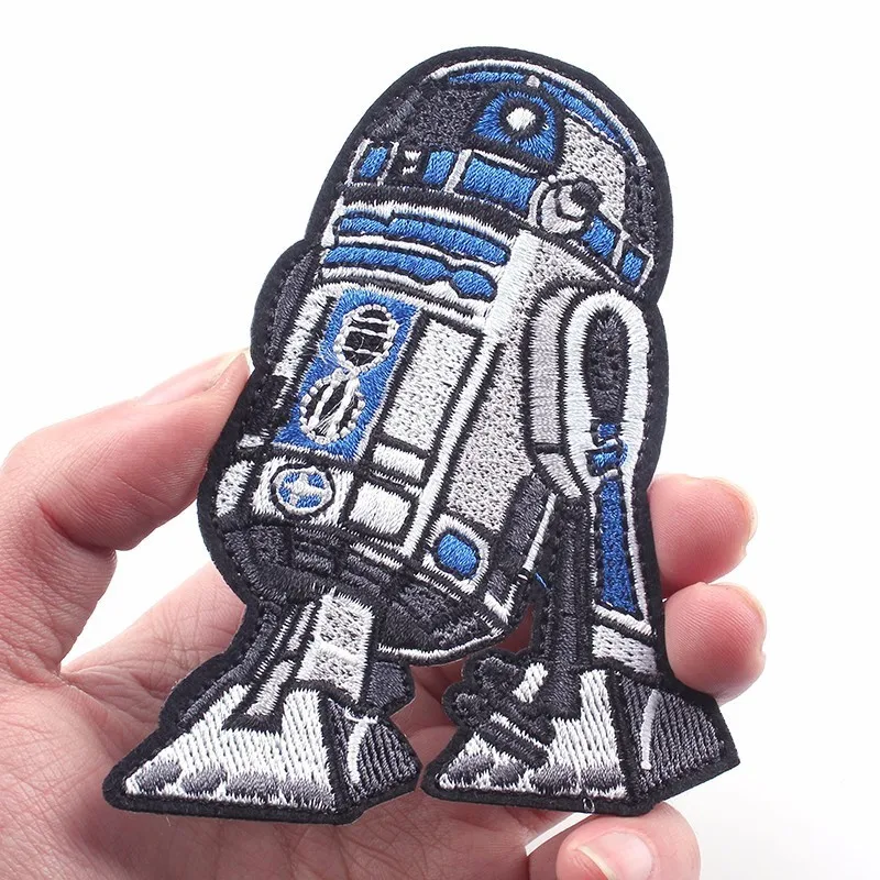 Prajna футболка Star Wars нашивки в форме единорога Винсента Ван Гога пришельца вышитые наклейки Дети Железный На для одежды Декор F - Цвет: Черный
