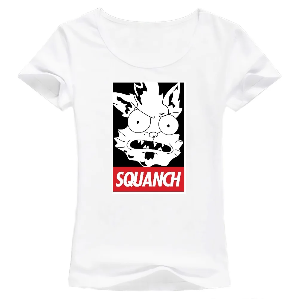 Pickle ricky Squanch смешная забавная футболка geek аниме женская новая белая Женская