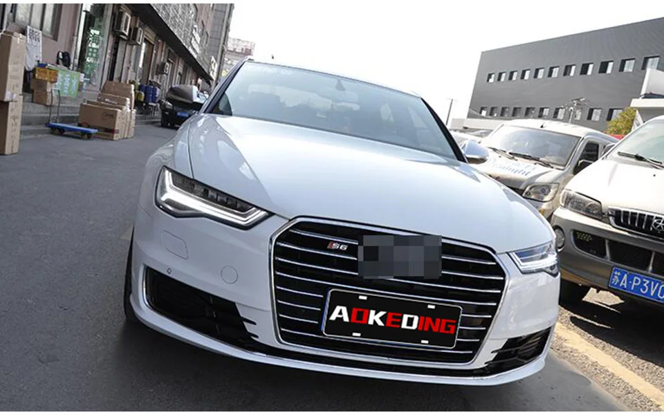 AKD автомобильный Стайлинг головной светильник для Audi A6 светодиодный головной светильник 2012- A6L C7 светодиодные фары DRL светильник для дома проектор Объектив биксеноновый луч