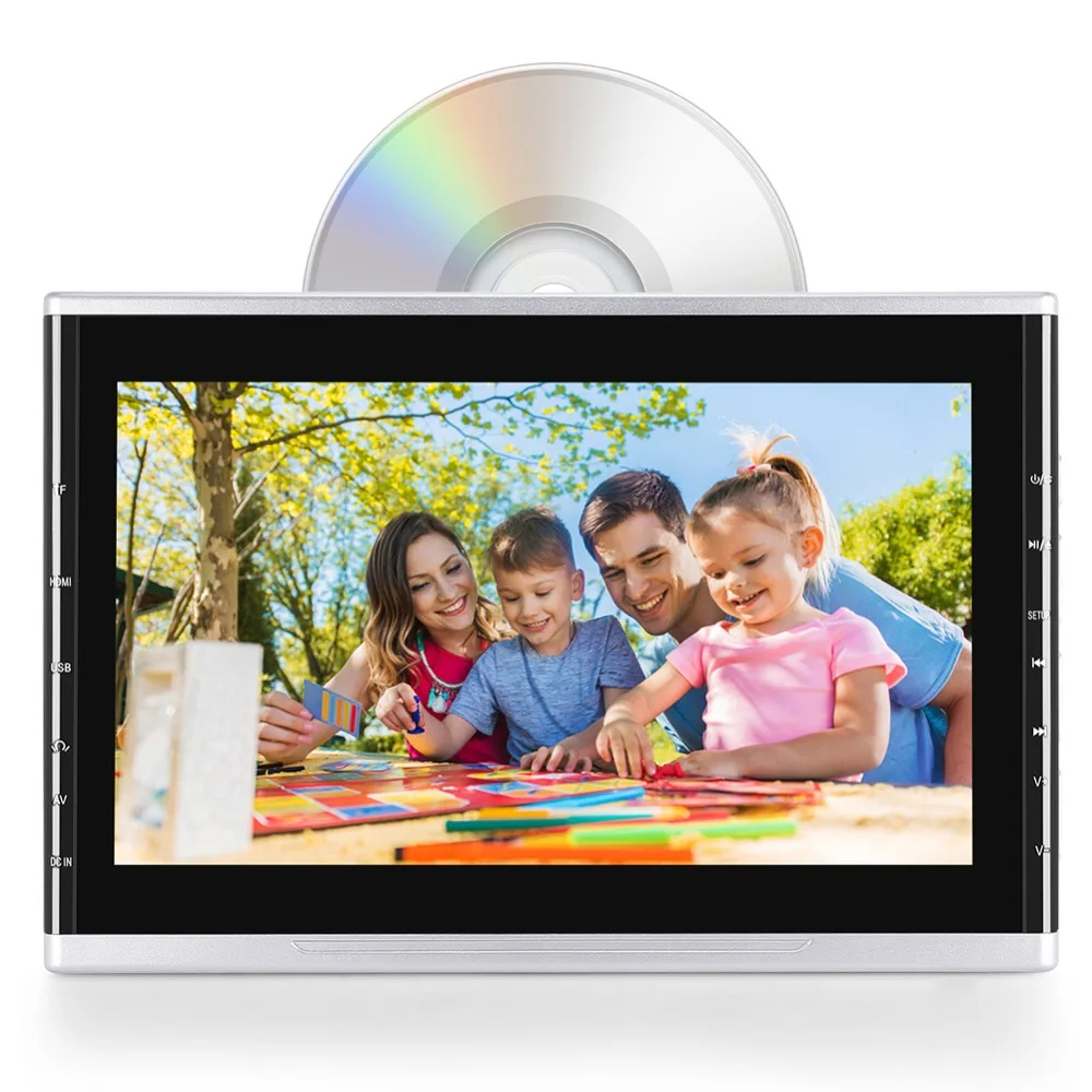 Тыква 10,1 дюймов 1024*600 подголовник автомобиля мониторы DVD видео плеер USB/SD/HDMI/FM TFT ЖК дисплей экран сенсорная кнопка игры дистанционное управление