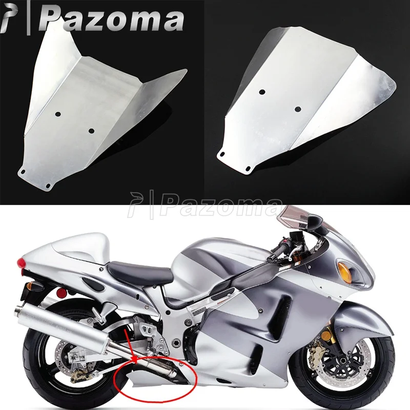 

Silver Motorbike Lower Belly Pan Aluminum Motorcycle Under Wing Cowl Cover for Suzuki GSX 1300R Hayabusa 1999-2007