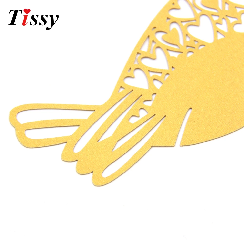 50PCS Cute Bird Shape Name Card Wine Glass Laser Cut Paper Cup Table Mark DIY Home Christmas/Wedding Party Decoration | Дом и сад