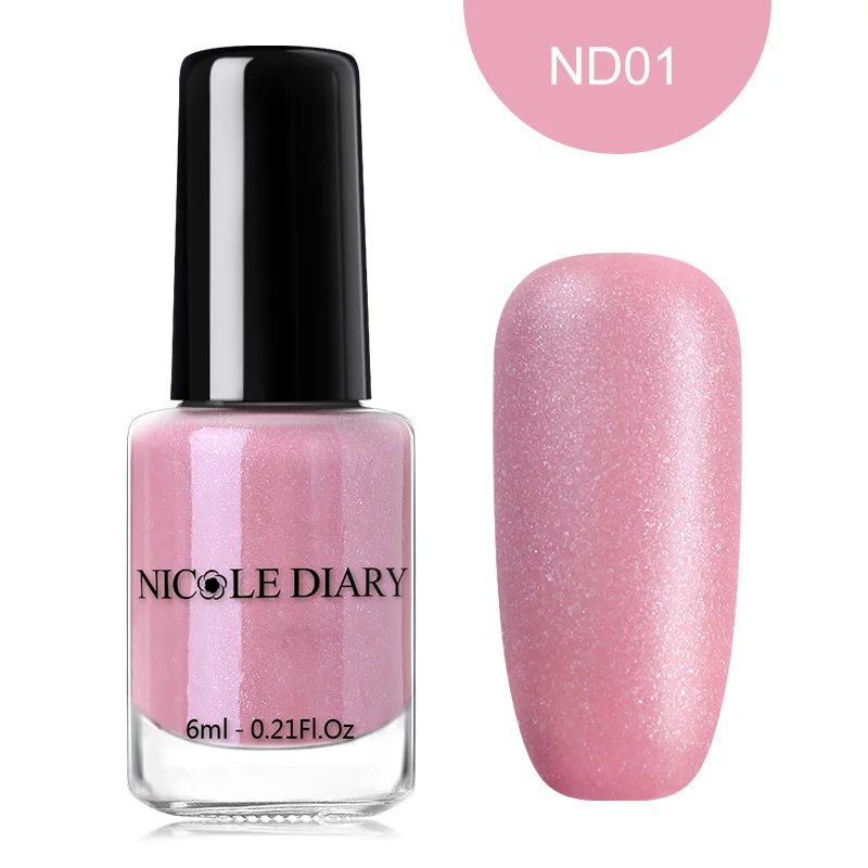 ND01 NICOLE DIARY матовый пилинг лак для ногтей 6 мл мерцающий перламутровый эффект матовый лак для ногтей на водной основе маникюрный лак - Цвет: ND01