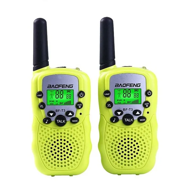 Green 2 предмета Baofeng BF-T3 иди и болтай Walkie Talkie мини Портативный детские игрушки двухстороннее радио УВЧ 462-467 МГц 8 канальный ручной Woki Токи - Цвет: Green