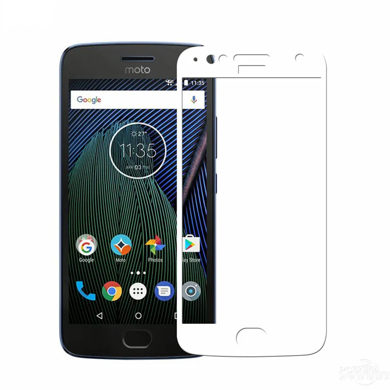 Стекло с полным покрытием для Motorola Moto G5 Plus G5Plus защита экрана закаленное стекло G5S