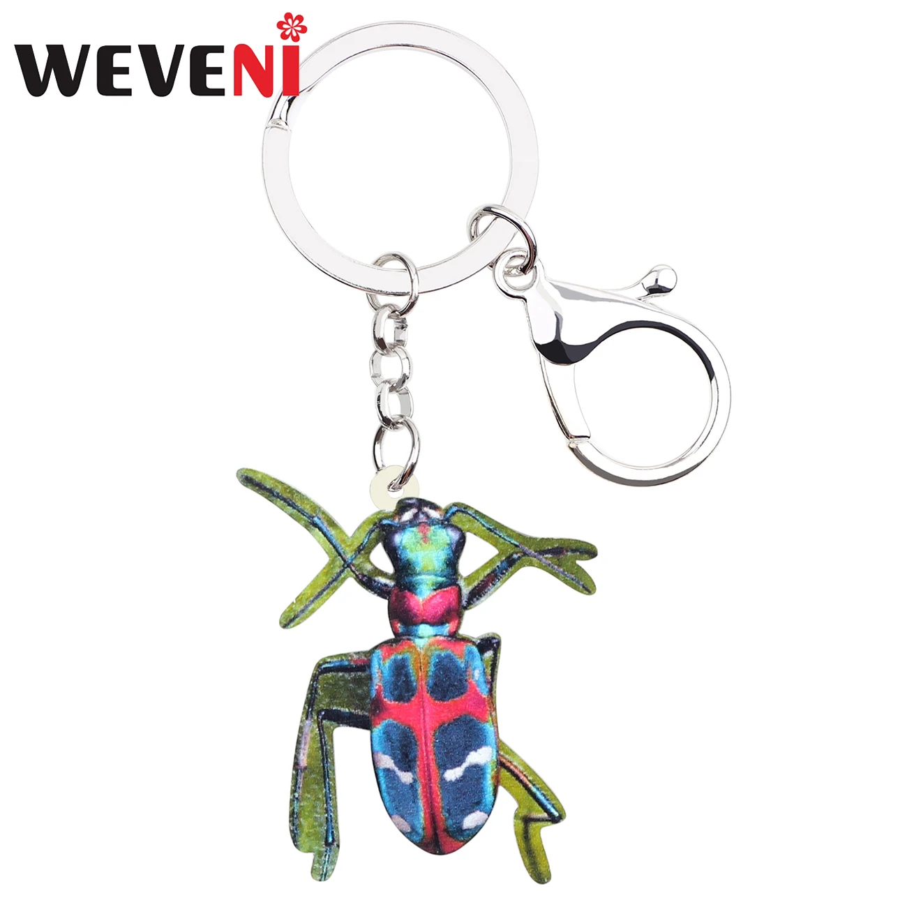 WEVENI акриловые жуки насекомые брелки брелок-кольцо мультяшное животное ювелирные