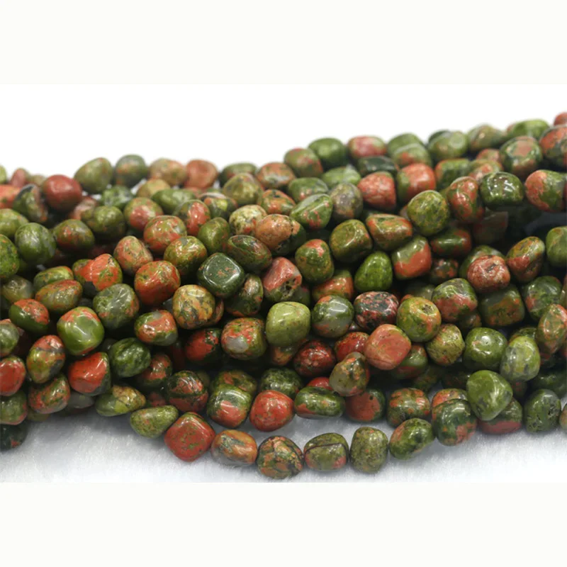 Оптовая продажа со скидкой натуральный зеленый розовый камень Unakite Nugget свободные