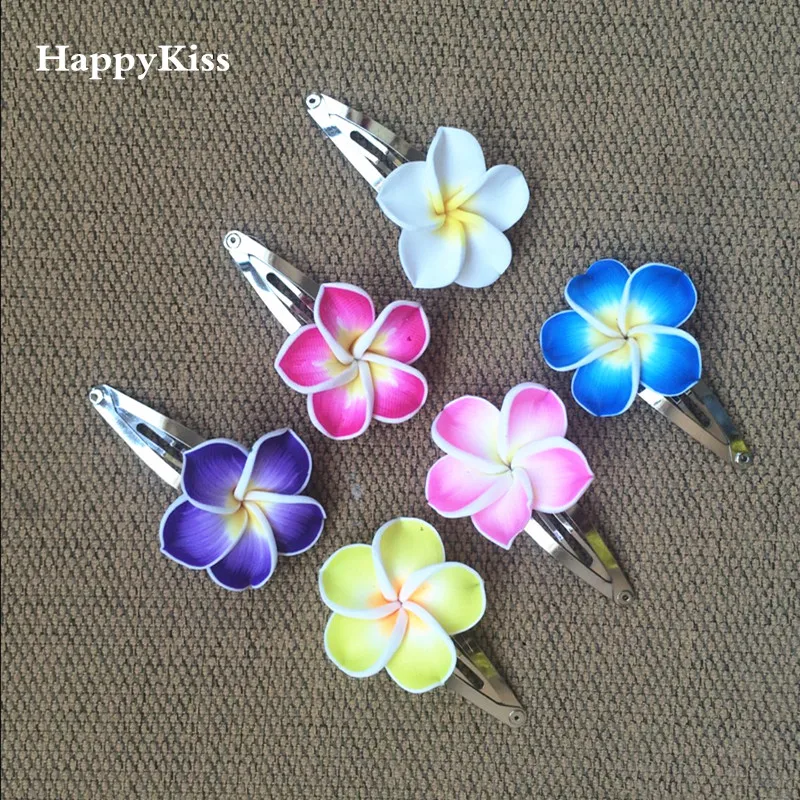 HappyKiss 1 шт. Гавайский цветок brida украшения для волос ленты гавайский Плюмерия